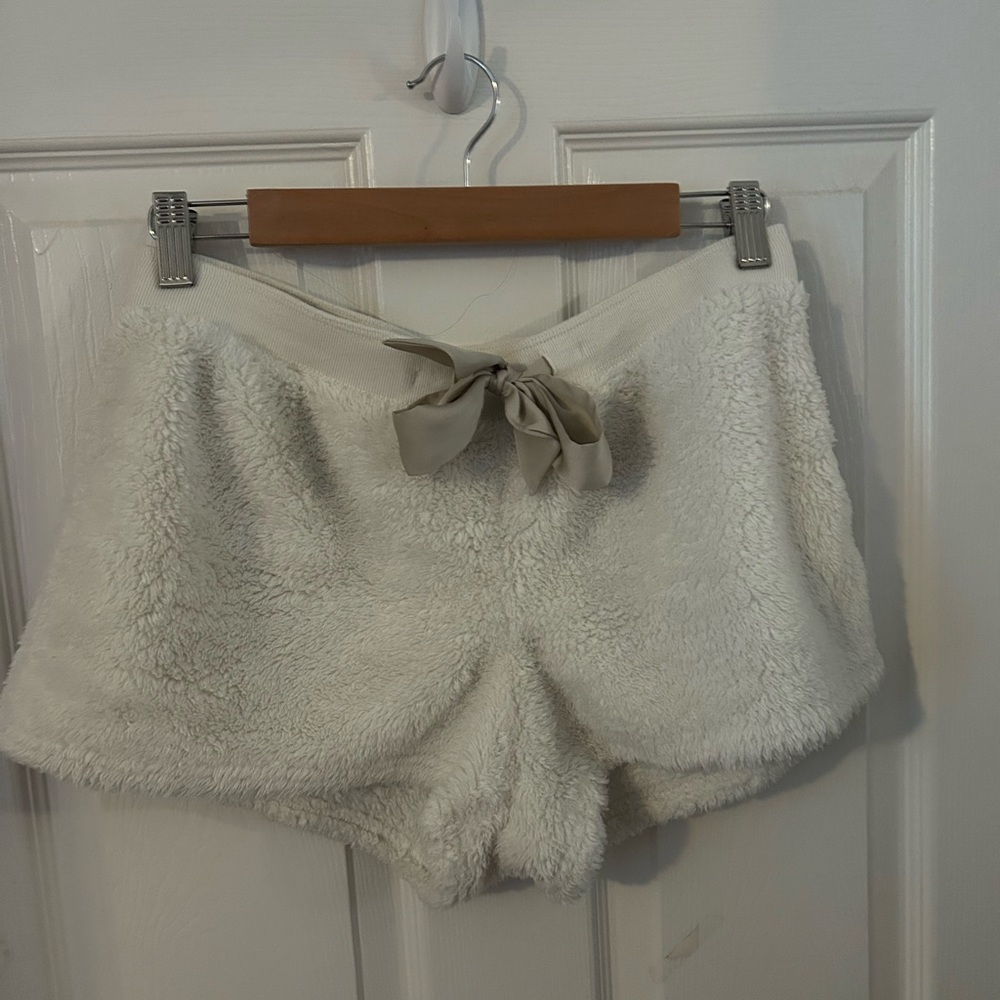 Fuzzy pajama shorts